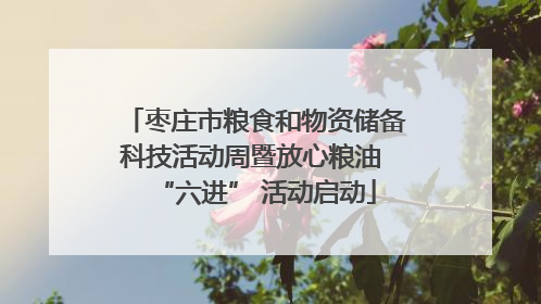 枣庄市粮食和物资储备科技活动周暨放心粮油 “六进” 活动启动