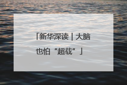 新华深读｜大脑也怕“超载”