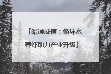 昭通威信：循环水养虾助力产业升级