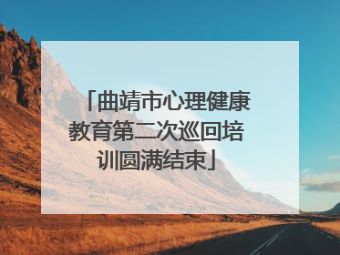 曲靖市心理健康教育第二次巡回培训圆满结束
