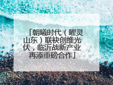 朝曦时代（曜灵山东）联袂创维光伏，临沂战新产业再添重磅合作