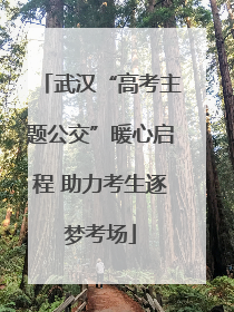 武汉“高考主题公交”暖心启程 助力考生逐梦考场