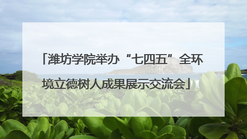 潍坊学院举办“七四五”全环境立德树人成果展示交流会