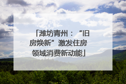 潍坊青州：“旧房焕新”激发住房领域消费新动能