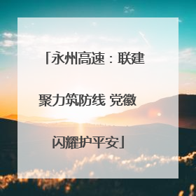 永州高速：联建聚力筑防线 党徽闪耀护平安