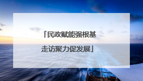 民政赋能强根基 走访聚力促发展