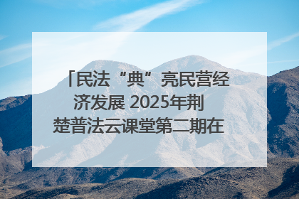 民法“典”亮民营经济发展 2025年荆楚普法云课堂第二期在武汉客厅开讲