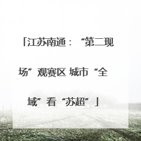 江苏南通：“第二现场”观赛区 城市“全域”看“苏超”