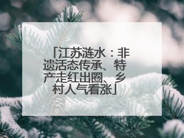 江苏涟水：非遗活态传承、特产走红出圈、乡村人气看涨