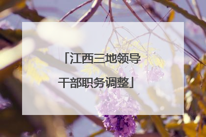 江西三地领导干部职务调整