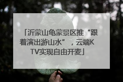 沂蒙山龟蒙景区推“跟着演出游山水”，云端KTV实现自由开麦