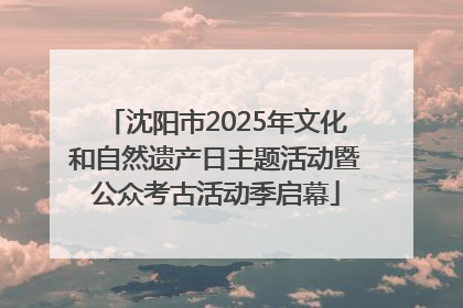 沈阳市2025年文化和自然遗产日主题活动暨公众考古活动季启幕