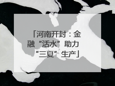河南开封：金融“活水”助力“三夏”生产