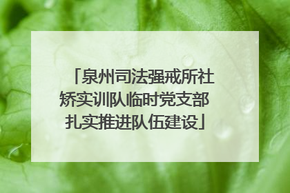 泉州司法强戒所社矫实训队临时党支部扎实推进队伍建设