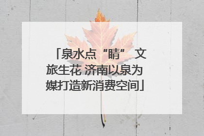 泉水点“睛” 文旅生花 济南以泉为媒打造新消费空间
