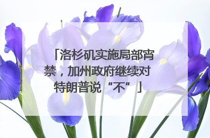 洛杉矶实施局部宵禁，加州政府继续对特朗普说“不”