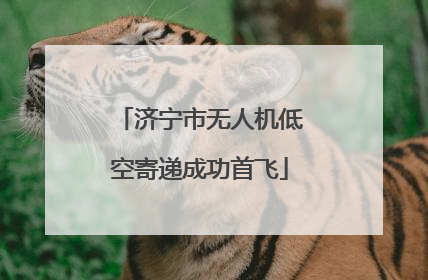 济宁市无人机低空寄递成功首飞