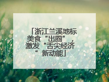 浙江兰溪地标美食“出圈”，激发“舌尖经济”新动能