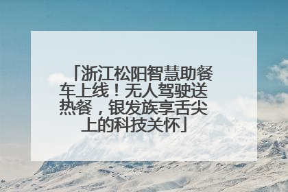 浙江松阳智慧助餐车上线！无人驾驶送热餐，银发族享舌尖上的科技关怀