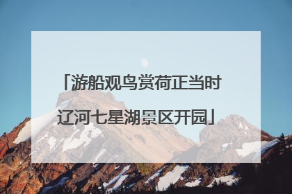 游船观鸟赏荷正当时 辽河七星湖景区开园