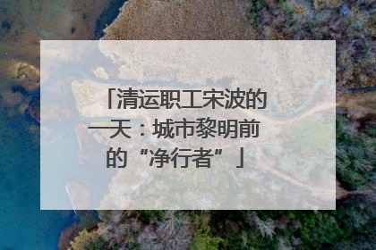 清运职工宋波的一天：城市黎明前的“净行者”
