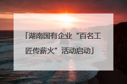 湖南国有企业“百名工匠传薪火”活动启动