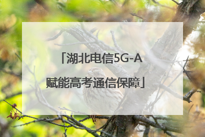 湖北电信5G-A赋能高考通信保障