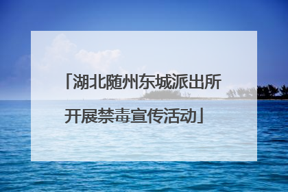 湖北随州东城派出所开展禁毒宣传活动