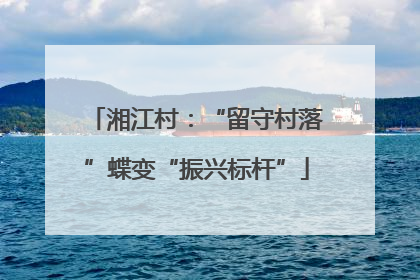 湘江村：“留守村落”蝶变“振兴标杆”