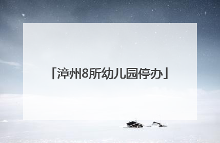 漳州8所幼儿园停办