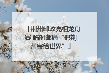 荆州邮政亮相龙舟赛 临时邮局“把荆州寄给世界”