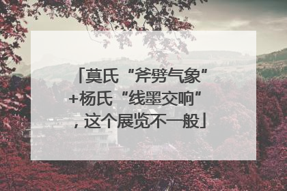 莫氏“斧劈气象”+杨氏“线墨交响”，这个展览不一般
