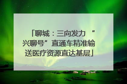 聊城：三向发力 “兴聊号”直通车精准输送医疗资源直达基层