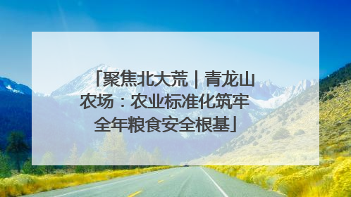 聚焦北大荒｜青龙山农场：农业标准化筑牢全年粮食安全根基