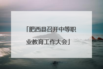 肥西县召开中等职业教育工作大会