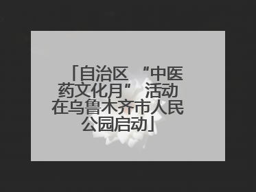 自治区 “中医药文化月” 活动在乌鲁木齐市人民公园启动