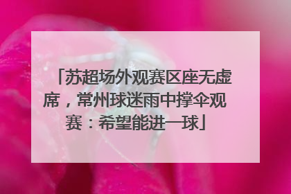 苏超场外观赛区座无虚席，常州球迷雨中撑伞观赛：希望能进一球