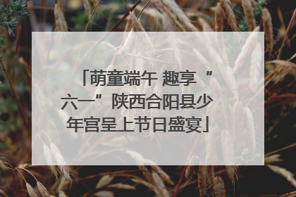 萌童端午 趣享“六一”陕西合阳县少年宫呈上节日盛宴