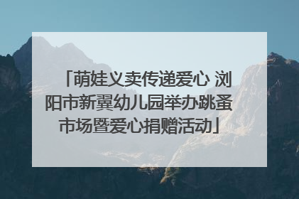 萌娃义卖传递爱心 浏阳市新翼幼儿园举办跳蚤市场暨爱心捐赠活动