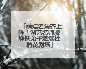 萌娃名角齐上阵！湖艺名师凌静携弟子燃爆杜鹃花剧场