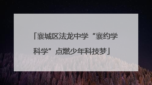 襄城区法龙中学“襄约学科学”点燃少年科技梦
