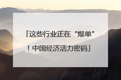 这些行业正在“爆单”！中国经济活力密码