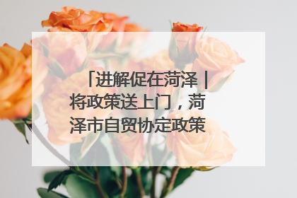 进解促在菏泽｜将政策送上门，菏泽市自贸协定政策专题宣讲会召开