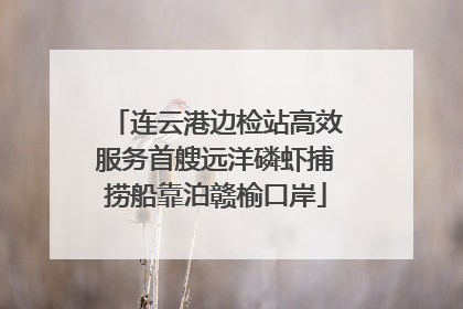 连云港边检站高效服务首艘远洋磷虾捕捞船靠泊赣榆口岸