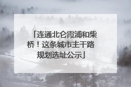 连通北仑霞浦和柴桥！这条城市主干路规划选址公示