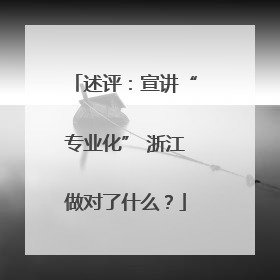 述评：宣讲“专业化” 浙江做对了什么？