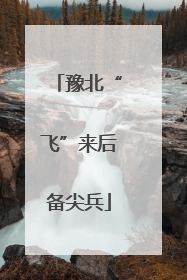 豫北“飞”来后备尖兵