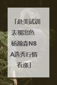 赴美试训表现出色 杨瀚森NBA选秀行情看涨