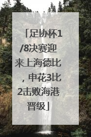 足协杯1/8决赛迎来上海德比，申花3比2击败海港晋级