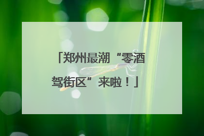 郑州最潮“零酒驾街区”来啦！